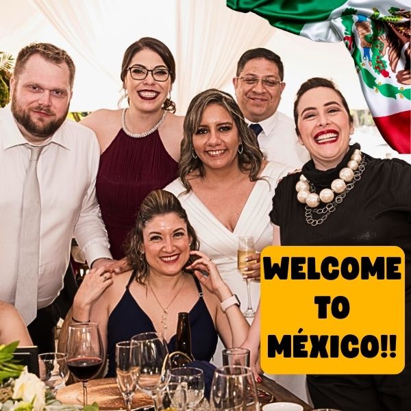 International wedding celebration at Jardín Allegra with guests from around the world