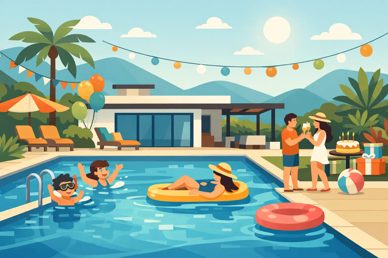 Casas para cumpleaños con alberca en Morelos