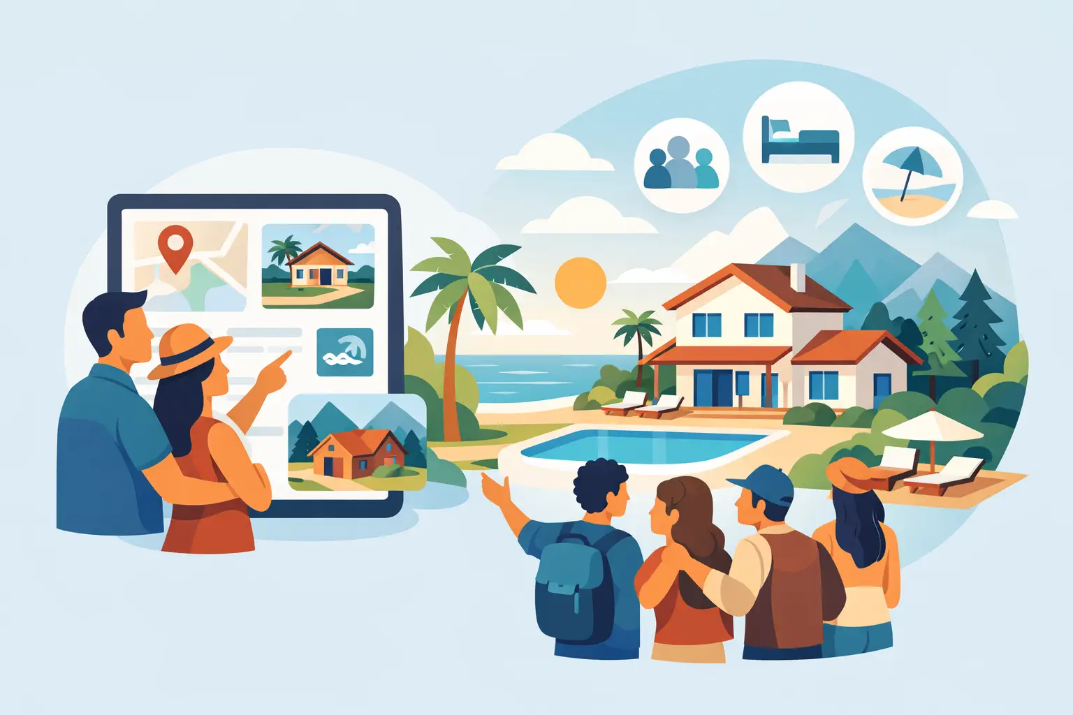 Cómo elegir casa vacacional para grupo