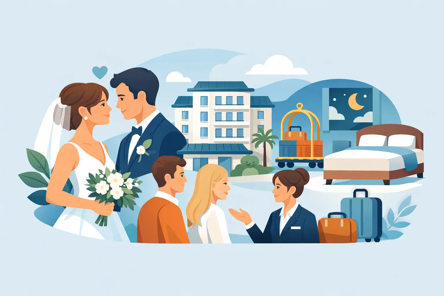 Hospedaje para invitados de boda sin complicarte