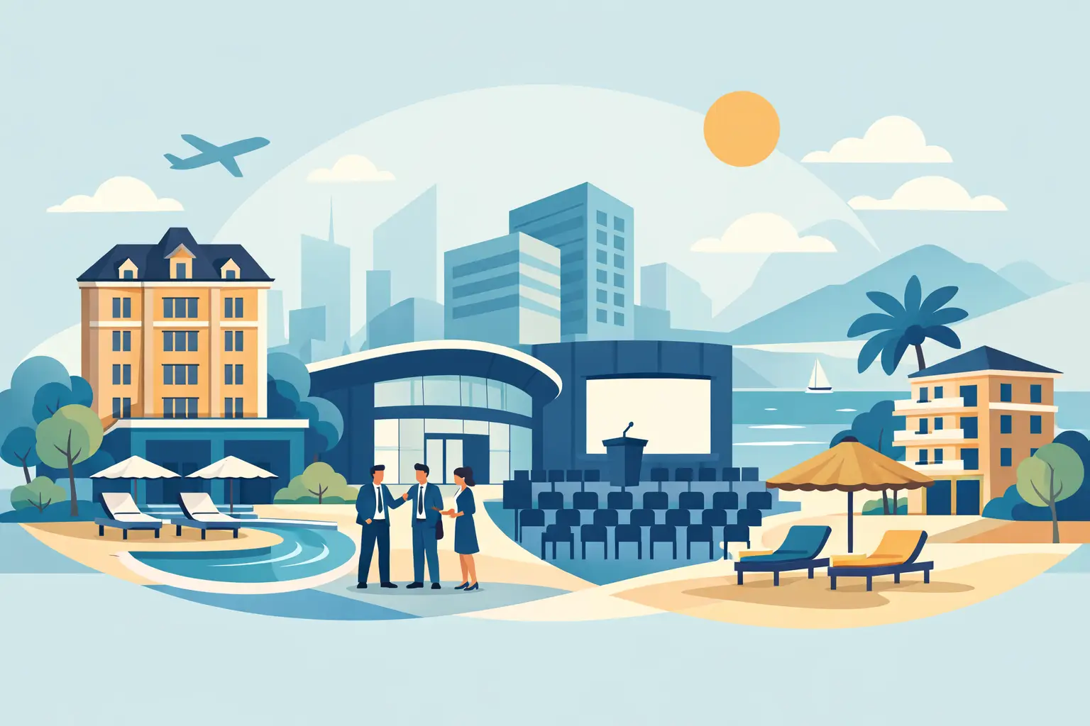 Mejores zonas para hospedaje de evento