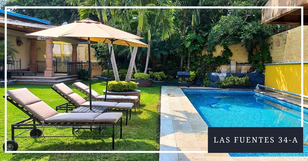Casa Las Fuentes 34-A de Allegra Homes en Cuernavaca, Morelos: alberca y terraza