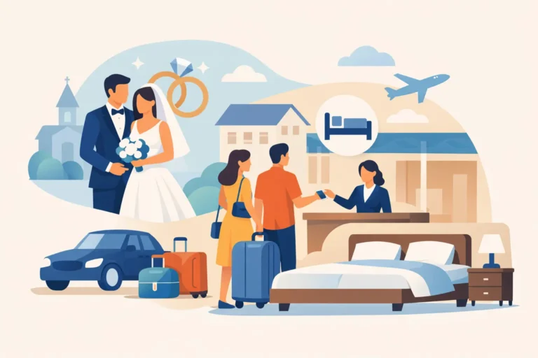Cómo hospedar invitados de boda sin complicarte