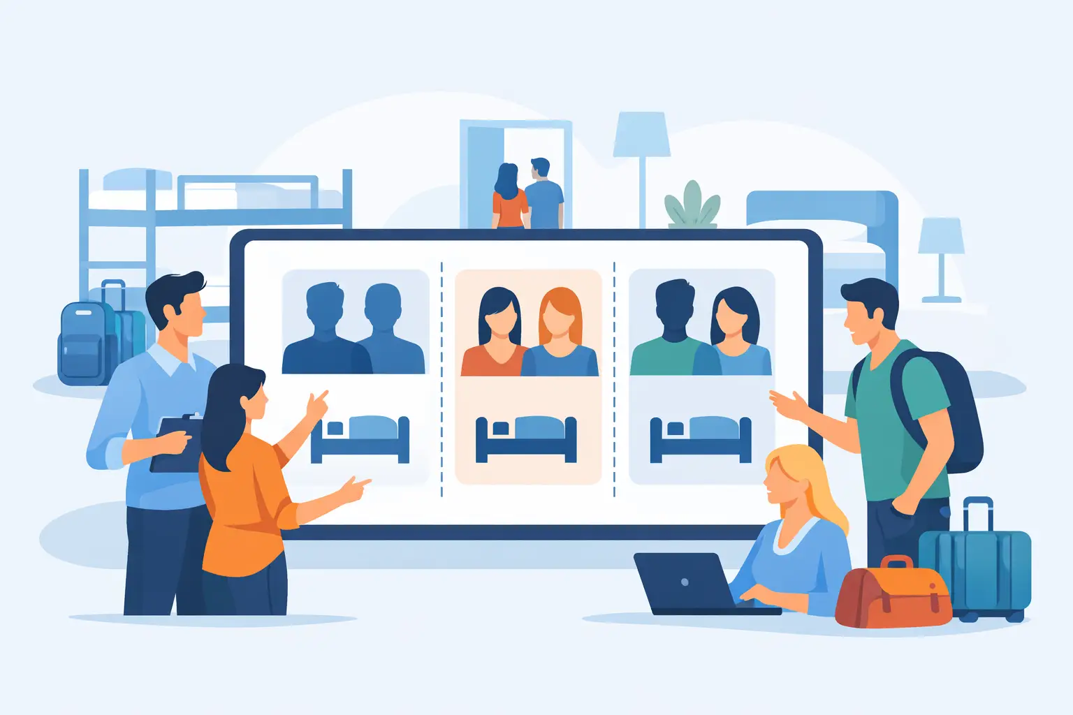Cómo dividir habitaciones en grupo sin complicaciones