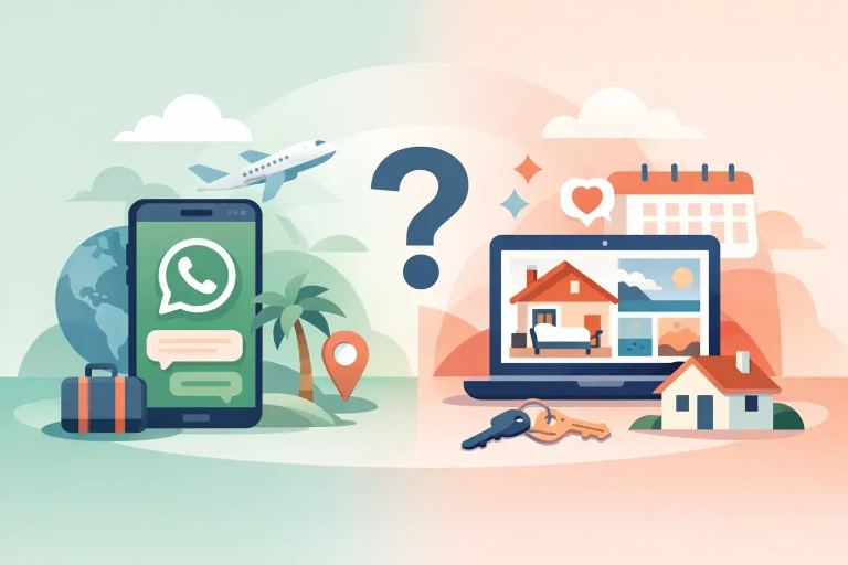 WhatsApp o Airbnb para reservar: ¿qué conviene?