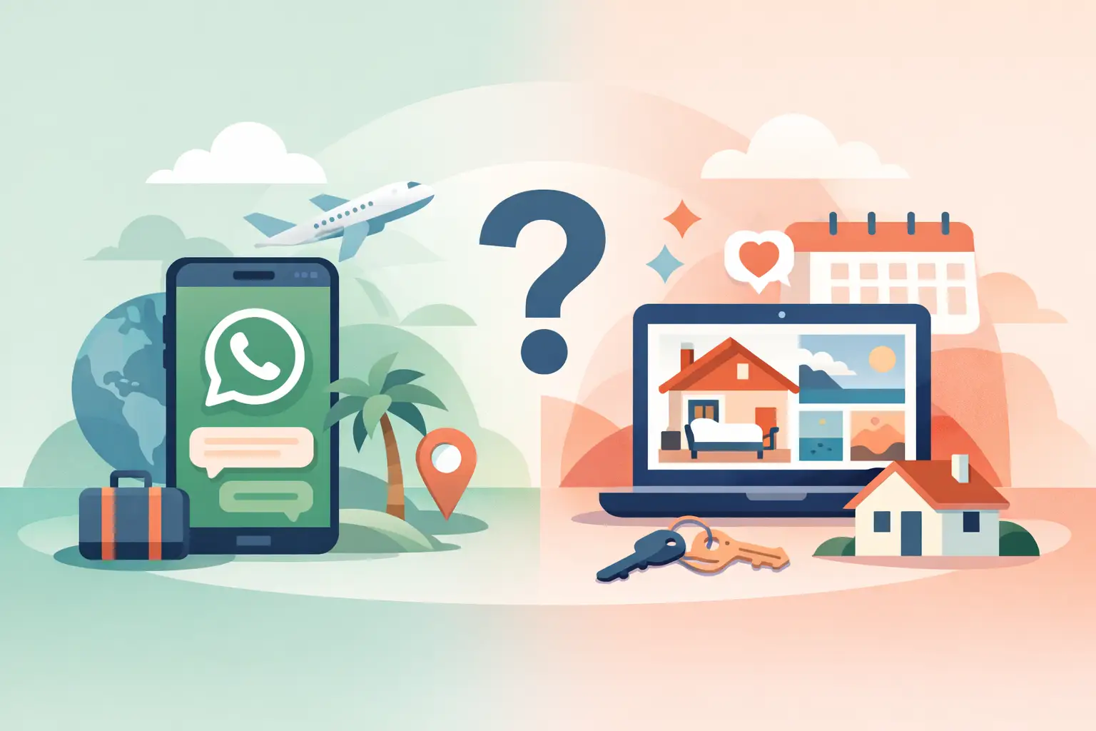 WhatsApp o Airbnb para reservar: ¿qué conviene?