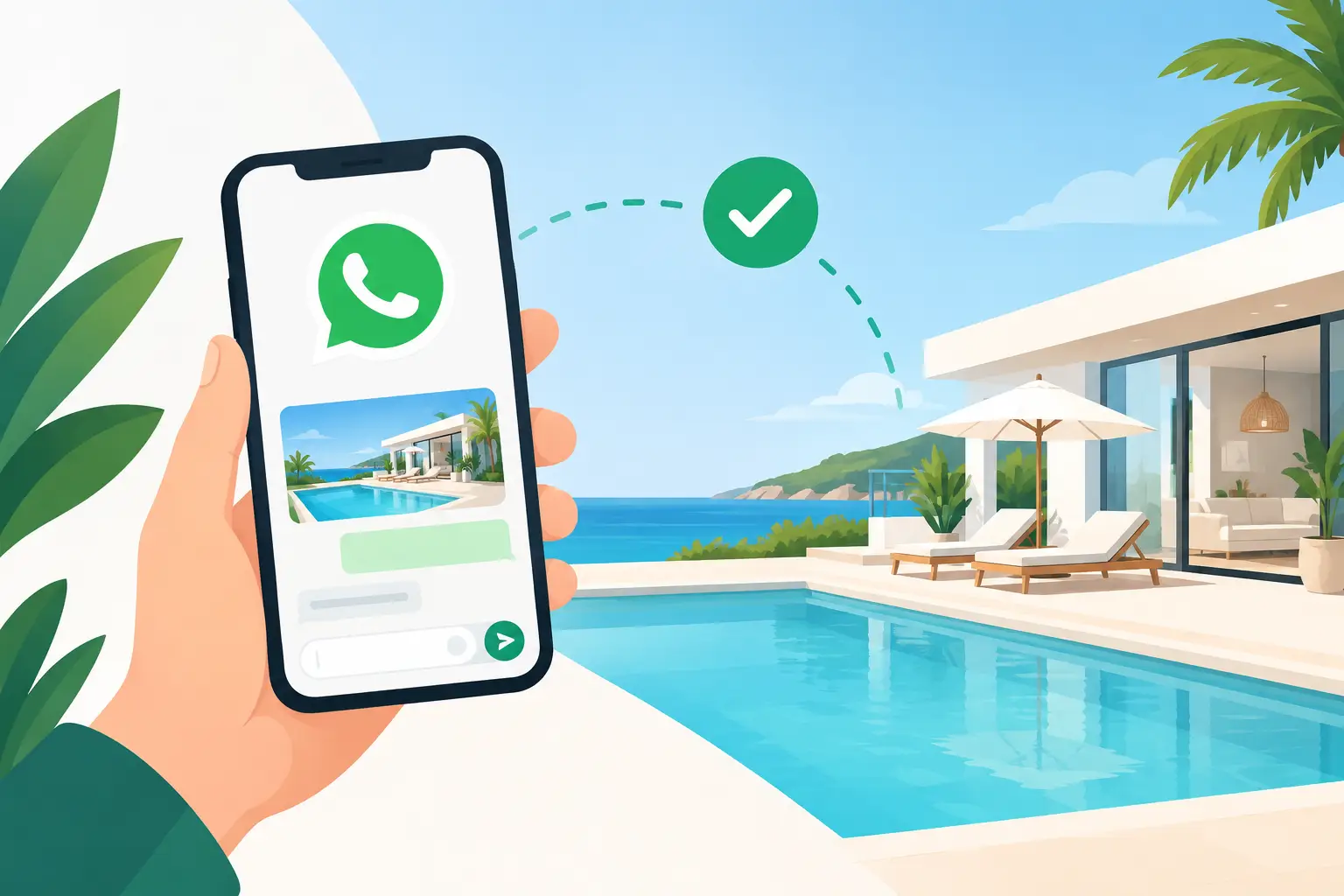Cómo reservar villa por WhatsApp sin comisiones
