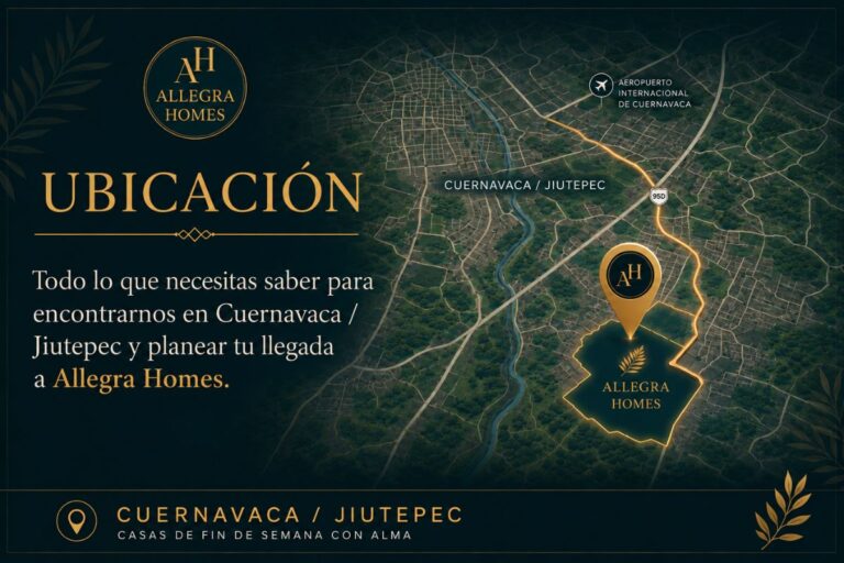 mapa ubicación Allegra Homes Cuernavaca, Morelos (Pedregal de las Fuentes, Jiutepec)
